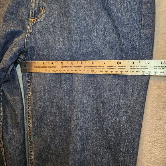 L.L. Bean Blue Jeans Womens 12 straight leg High Rise medium wash Mom all cotton - Picture 7 of 11